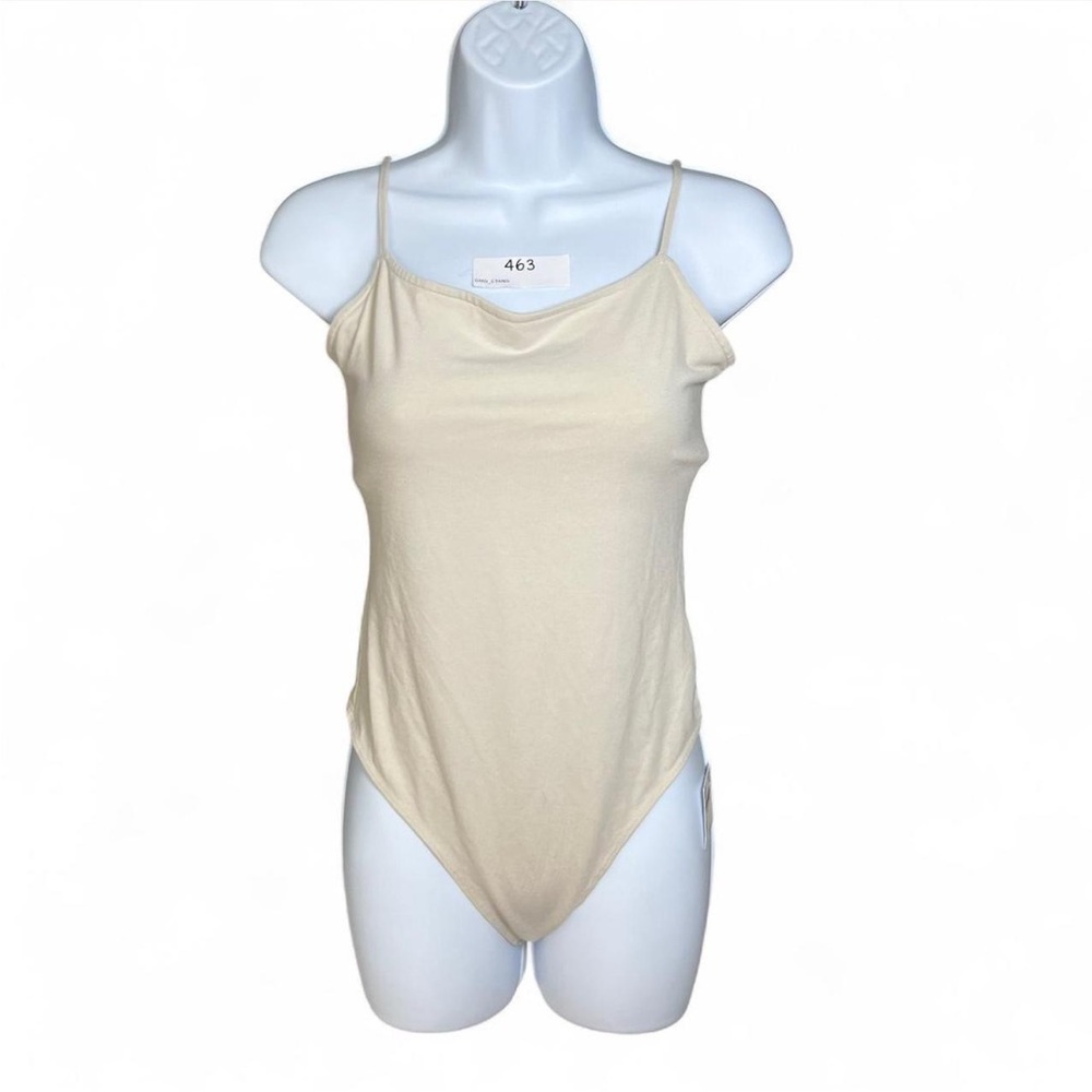American Eagle Tan/Cream Bodysuit with adjustable straps